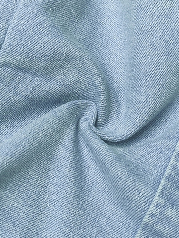 Vintage Denim Irregular Hem Corset Bandeau Top-4